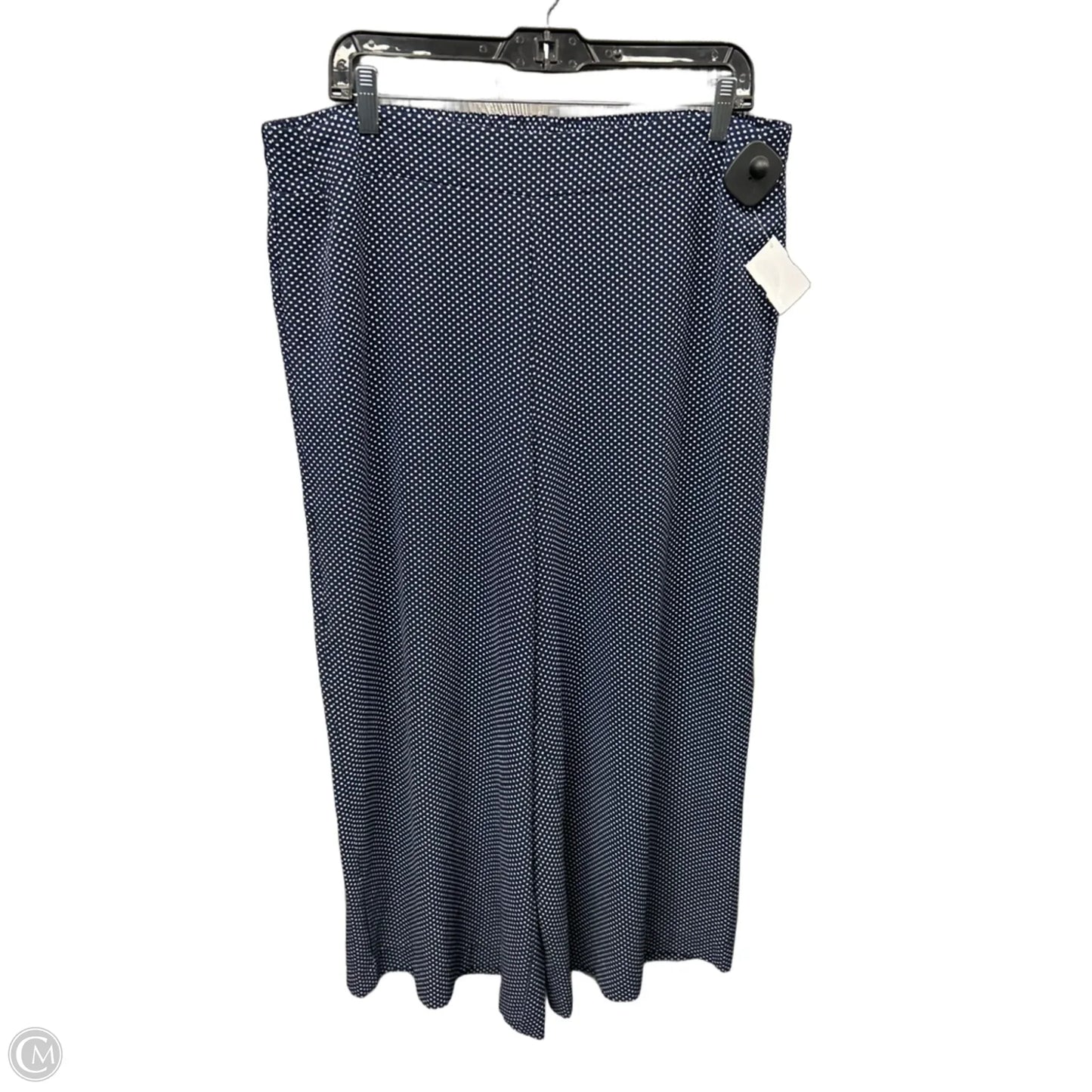 Pants Wide Leg By Adrianna Papell In Blue & White, Size: 14