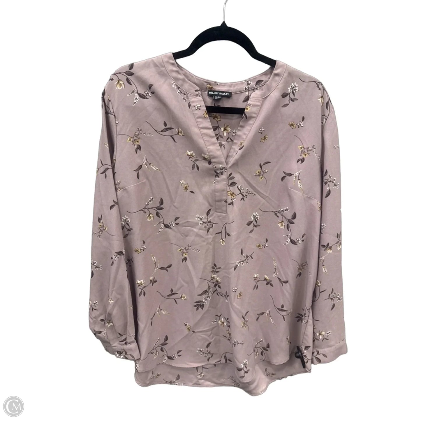 Top Long Sleeve By Hilary Radley In Purple, Size: Xl