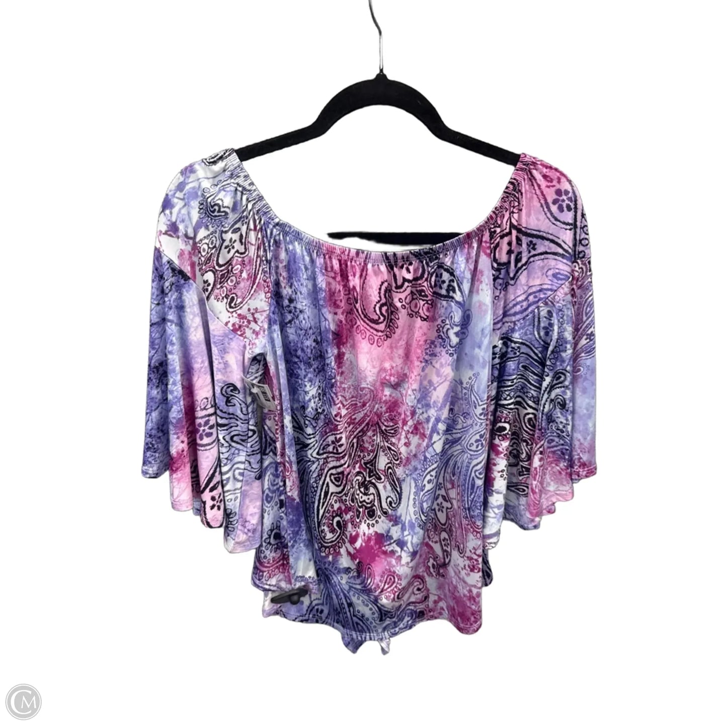 Blouse Long Sleeve By Emerald In Purple, Size: S