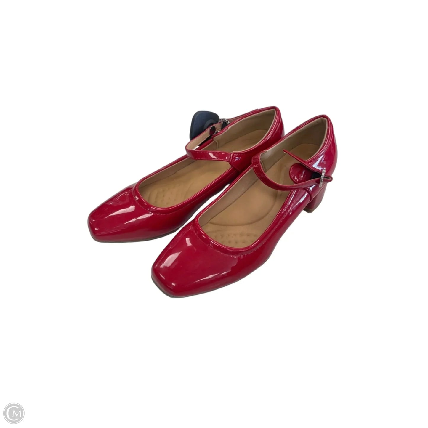 Shoes Heels Block By Clothes Mentor In Red, Size: 7.5