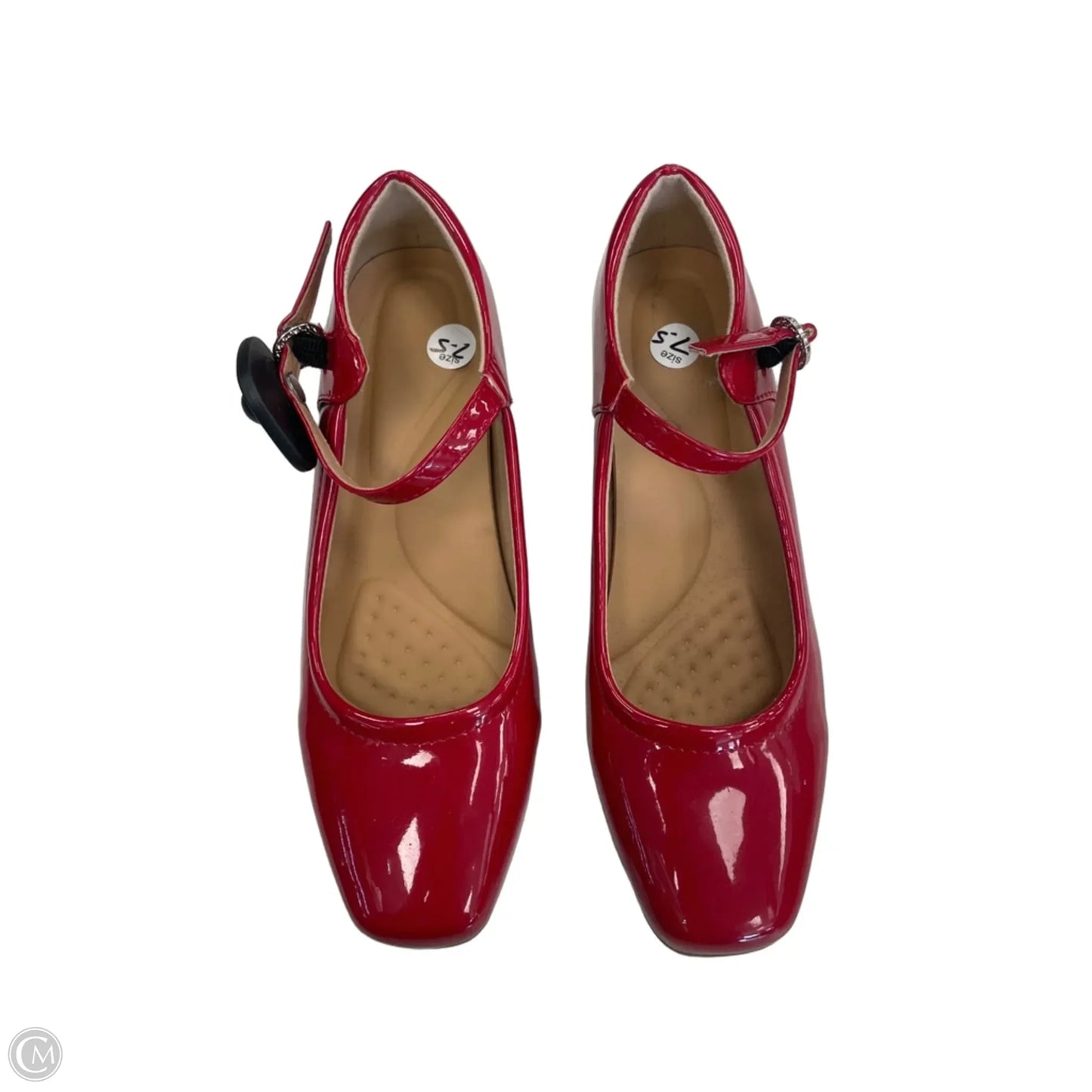 Shoes Heels Block By Clothes Mentor In Red, Size: 7.5