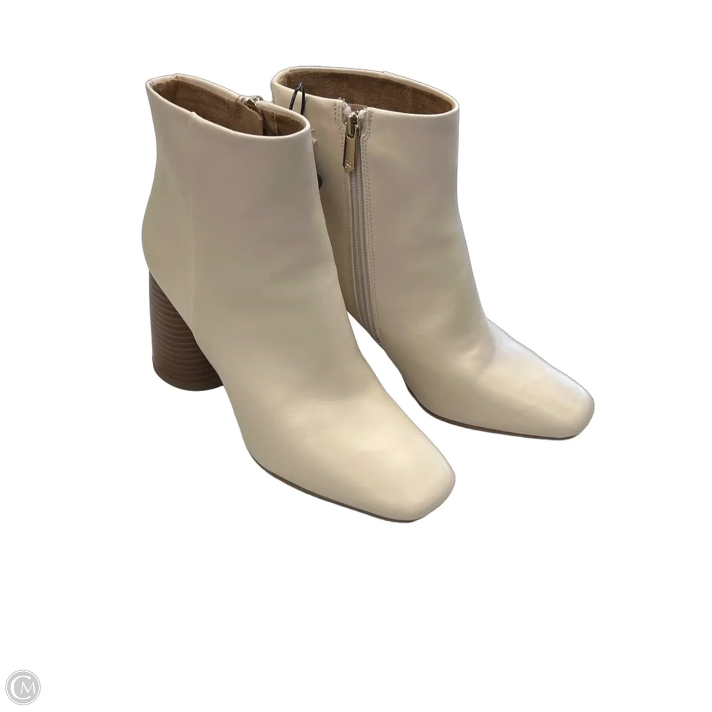 Boots Ankle Heels By Sam And Libby In Cream, Size: 8.5
