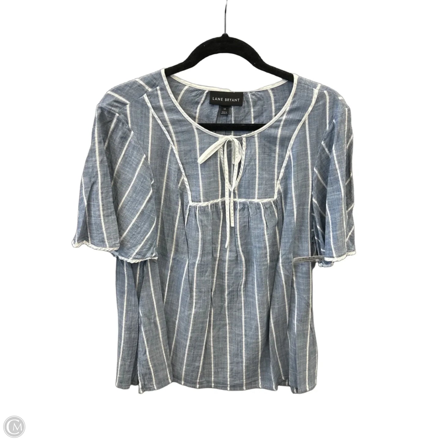 Top Short Sleeve By Lane Bryant In Blue, Size: Xl