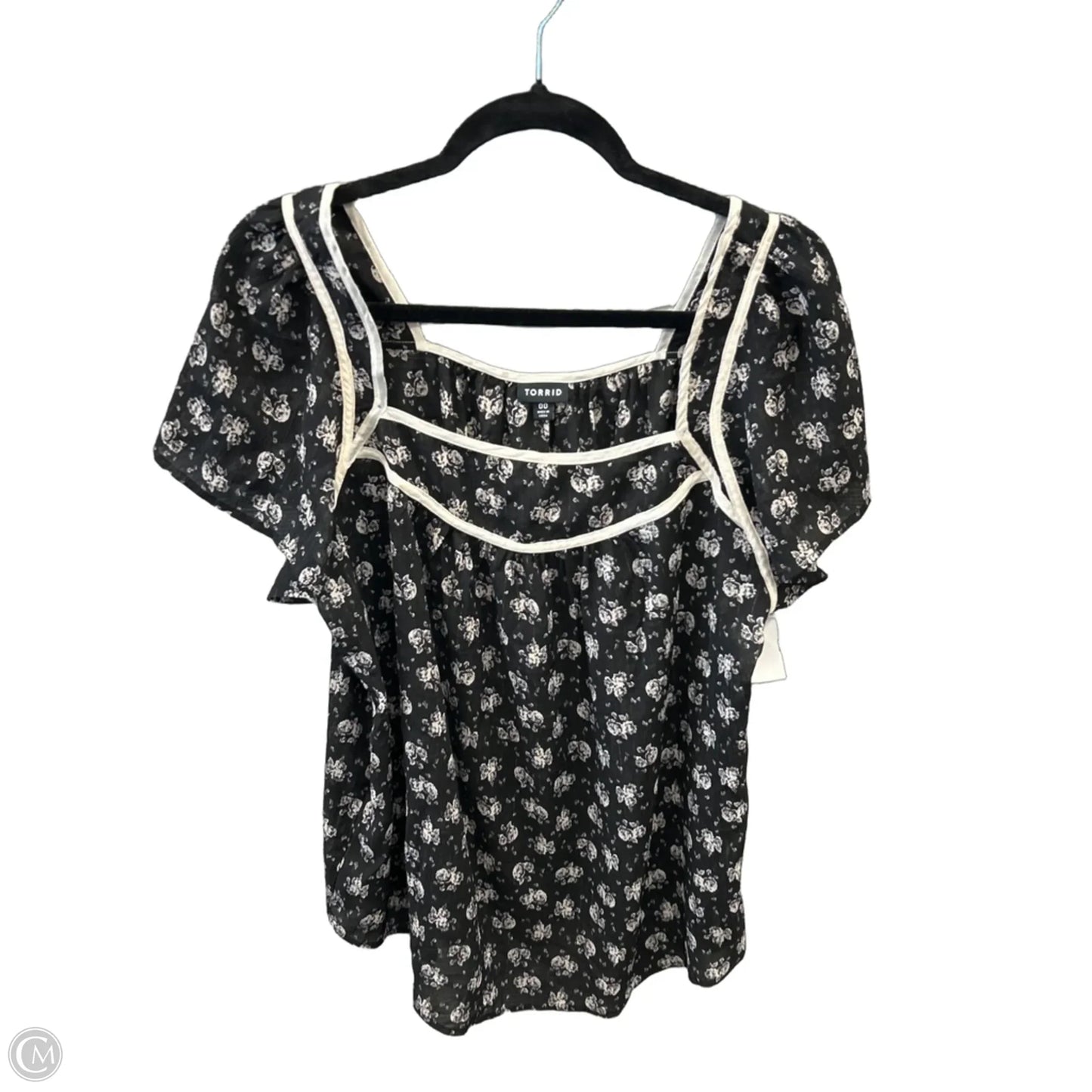 Top Short Sleeve By Torrid In Black, Size: M