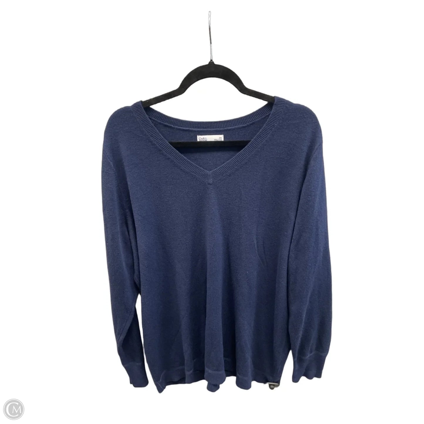 Sweater By Croft And Barrow In Navy, Size: 2x