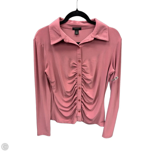 Top Long Sleeve By Halogen In Pink, Size: M