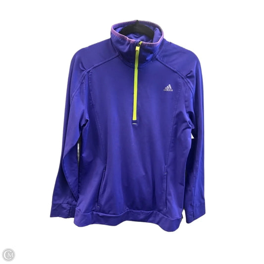 Athletic Top Long Sleeve Crewneck By Adidas In Purple, Size: Xl