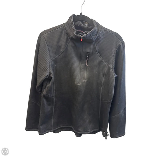 Athletic Top Long Sleeve Collar By Spyder In Black, Size: Xl