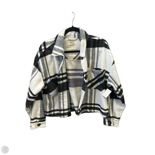 Jacket Shirt By Ashley In Plaid Pattern, Size: Xl