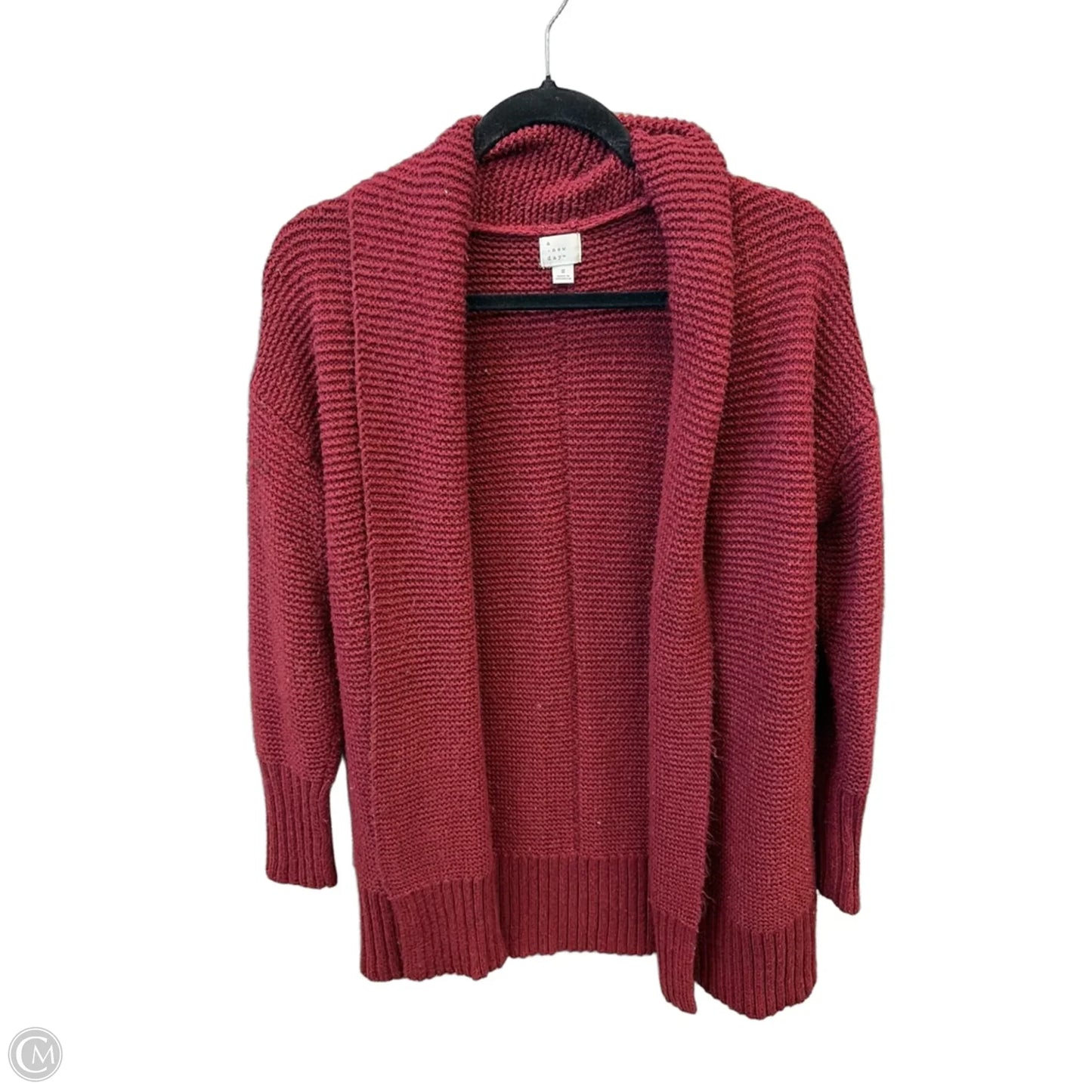 Sweater Cardigan By A New Day In Red, Size: S