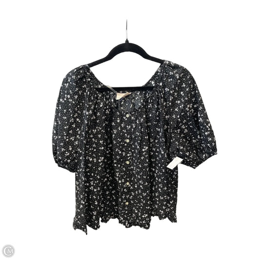 Blouse Short Sleeve By Universal Thread In Black, Size: Xxl