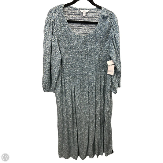 Dress Casual Maxi By Croft And Barrow In Blue, Size: 1x