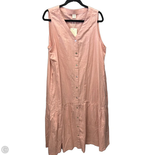 Dress Casual Midi By Clothes Mentor In Pink, Size: Xxl