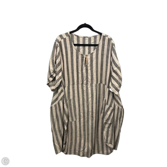Dress Casual Midi By Clothes Mentor In Brown, Size: 2x