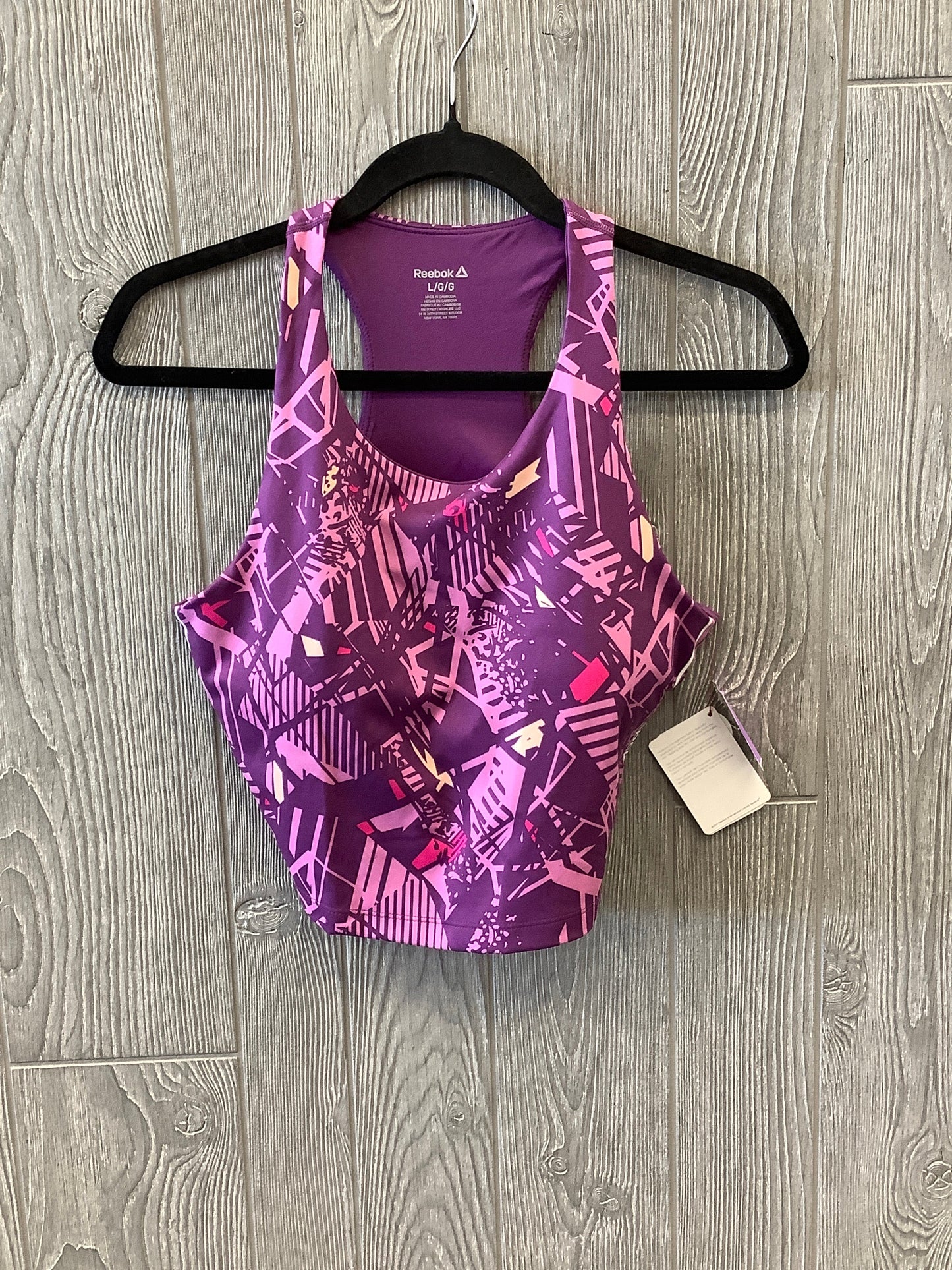 Purple Athletic Bra Reebok, Size L