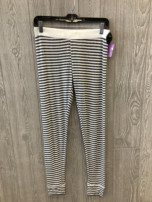 Striped Pattern Pants Leggings Pink, Size Xs