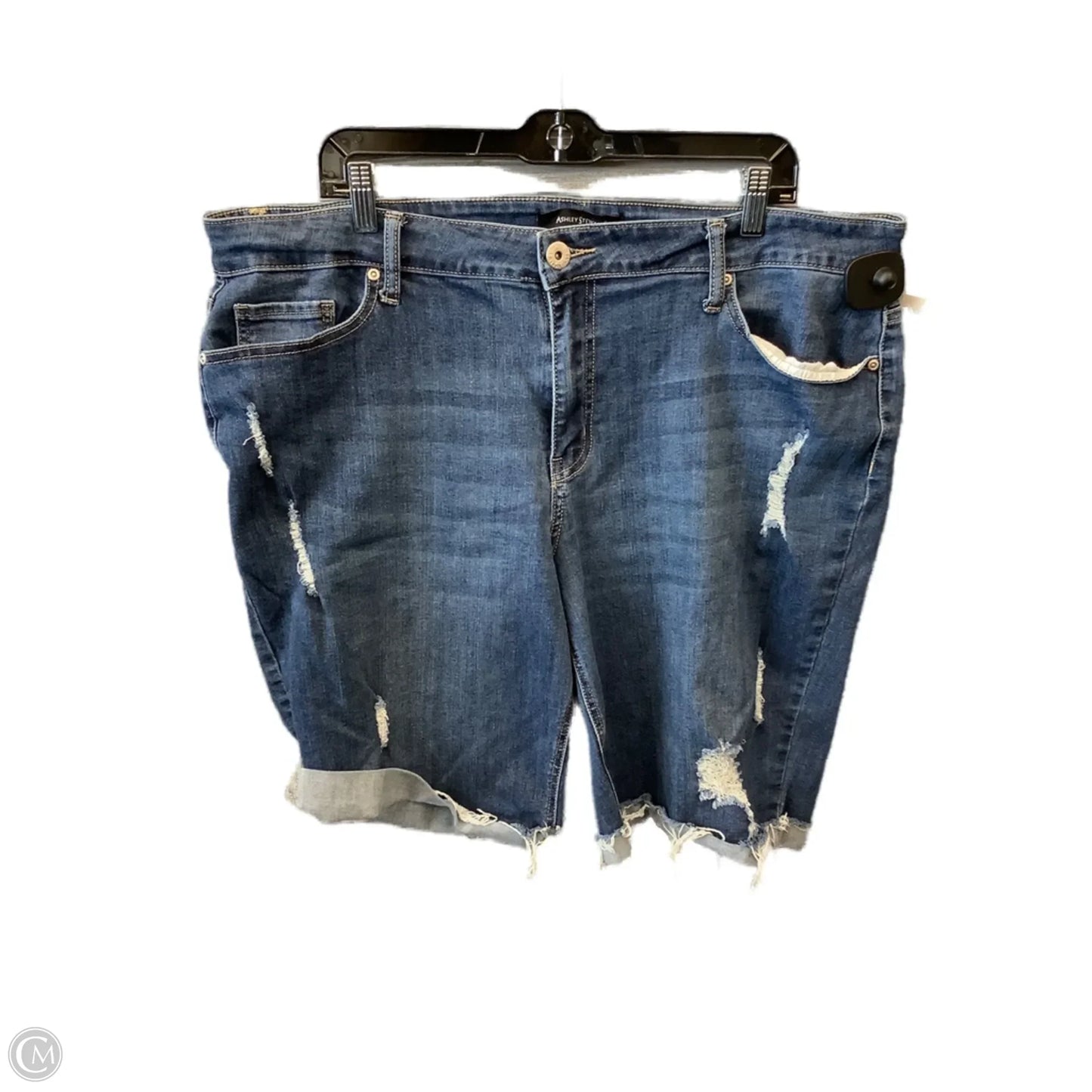 Shorts By Ashley Stewart In Blue Denim, Size: 20