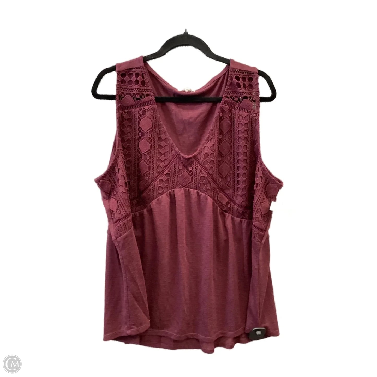 Top Sleeveless By Maurices In Purple, Size: 2x