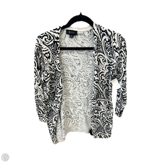 Cardigan By Ab Studio In Black & White, Size: L
