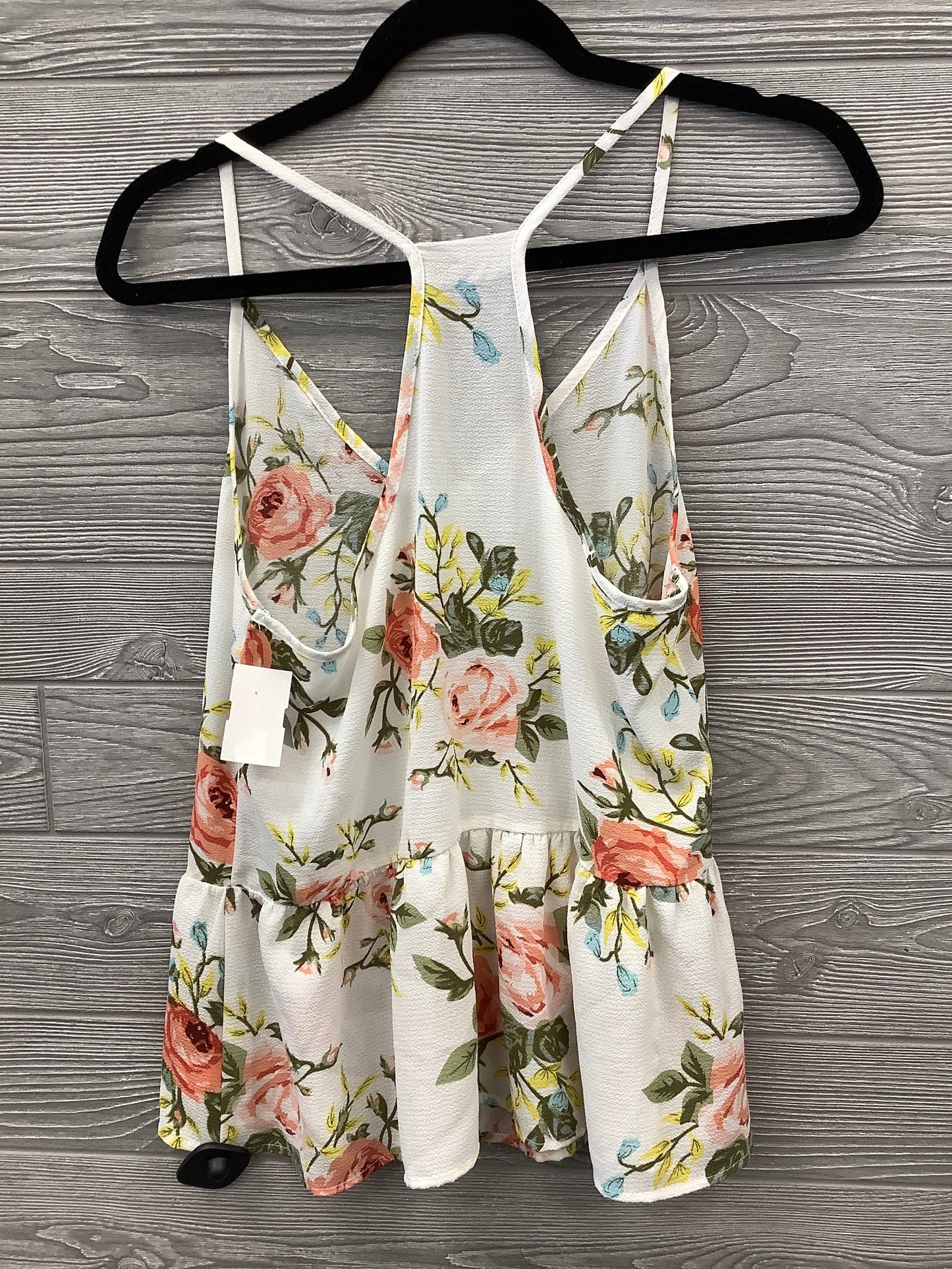 Top Sleeveless By Shein In Floral Print, Size: S