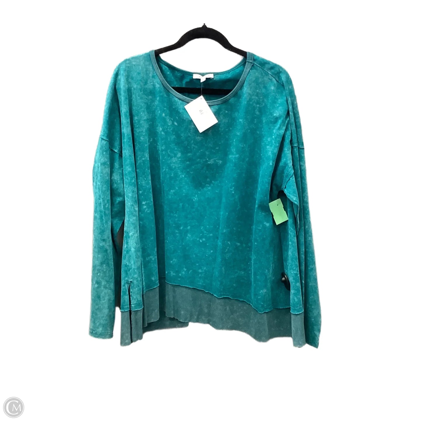 Top Long Sleeve By White Birch In Teal, Size: L