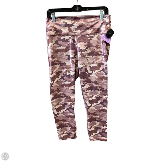 Athletic Leggings By Fabletics In Camouflage Print, Size: L
