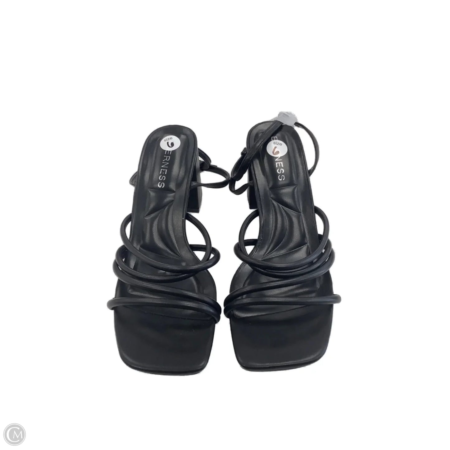 Sandals Heels Block By Clothes Mentor In Black, Size: 6