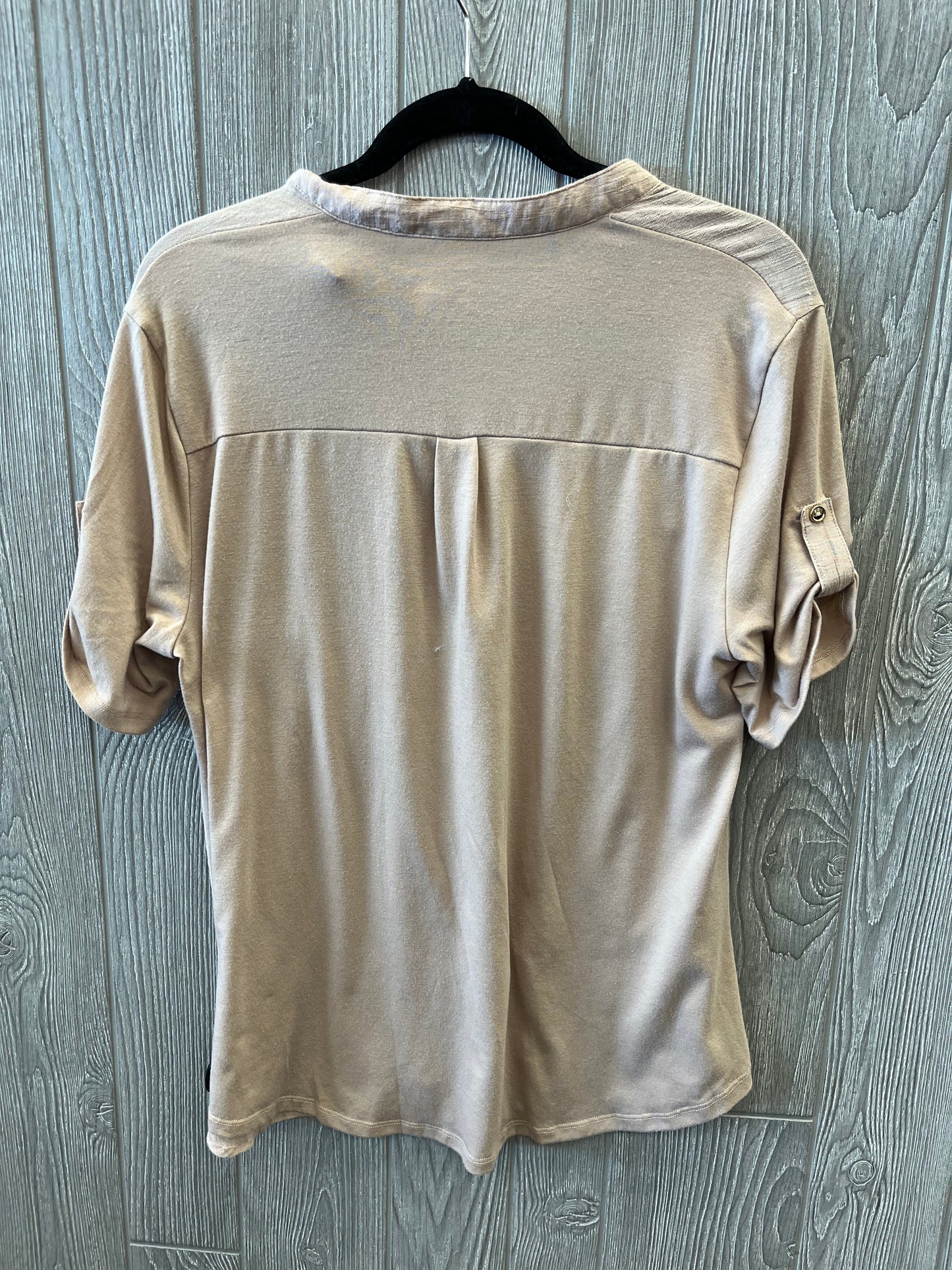 Brown Top Short Sleeve Clothes Mentor, Size Xl