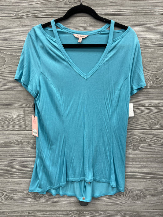 Top Short Sleeve By Juicy Couture In Aqua, Size: M