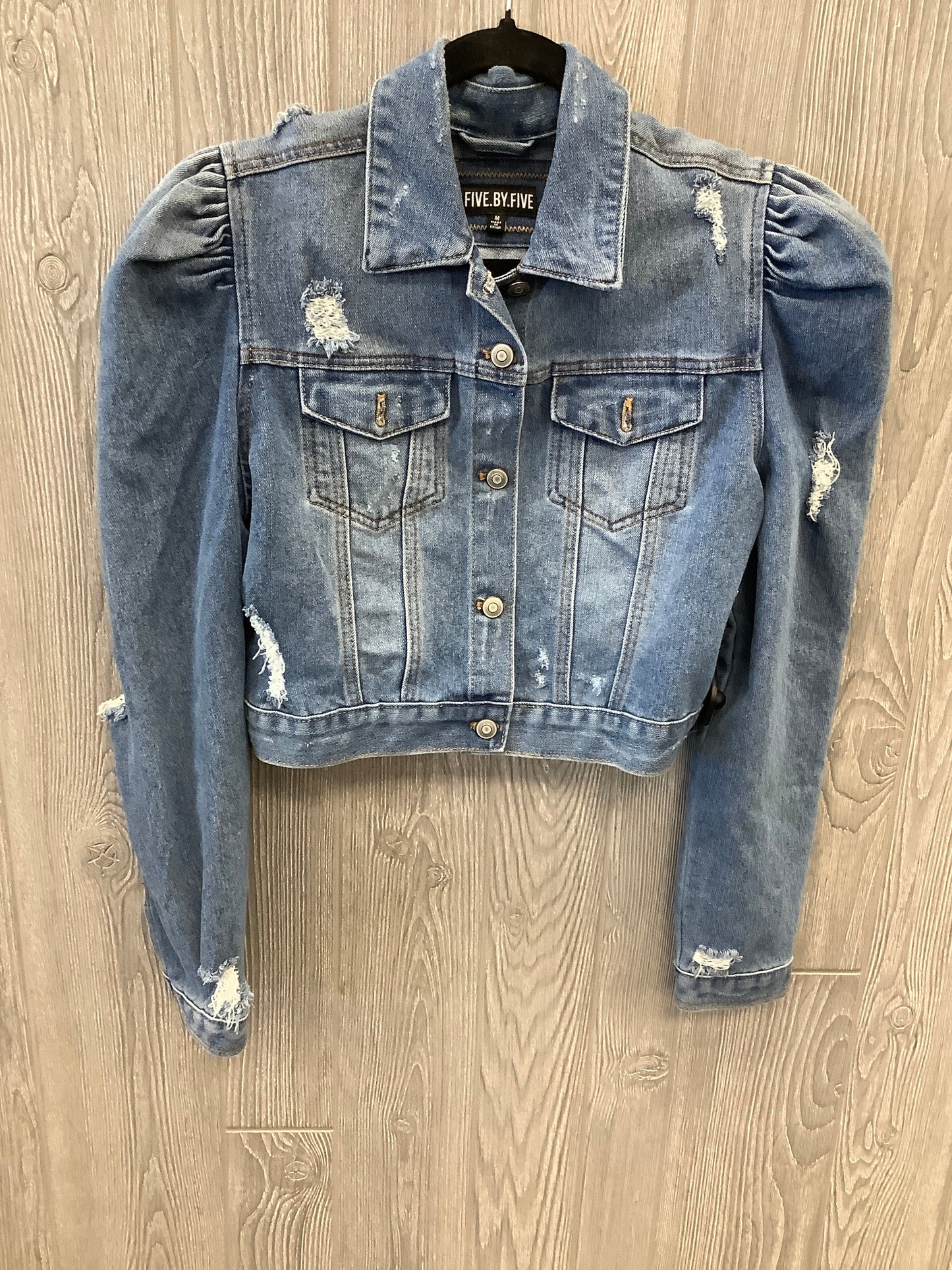 Jacket Denim By Clothes Mentor In Blue Denim, Size: M