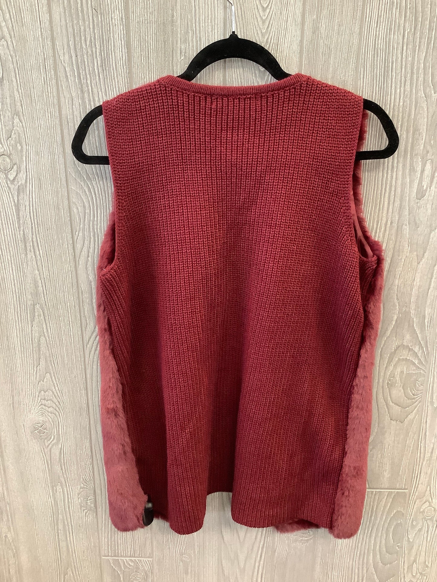 Vest Sweater By Liz Claiborne In Red, Size: S