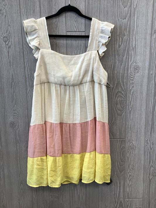 Multi-colored Dress Casual Short Clothes Mentor, Size 1x