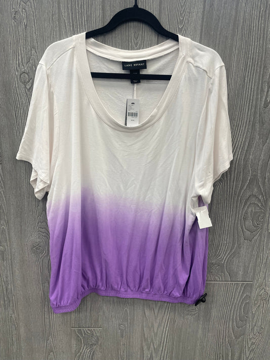 Multi-colored Top Short Sleeve Lane Bryant, Size 3x