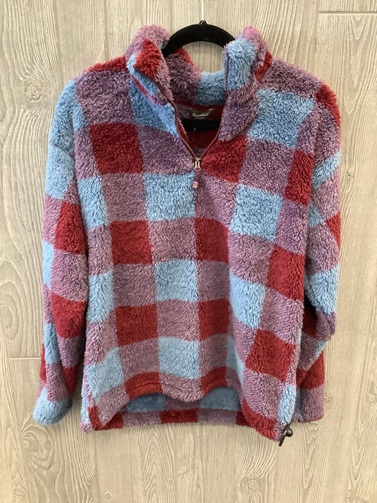 Blue & Red Coat Faux Fur & Sherpa Eddie Bauer, Size M