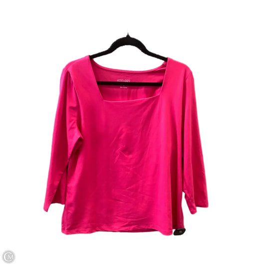 Top Long Sleeve By Clothes Mentor In Pink, Size: M