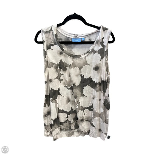 Top Short Sleeve By Simply Vera In Grey, Size: Xl