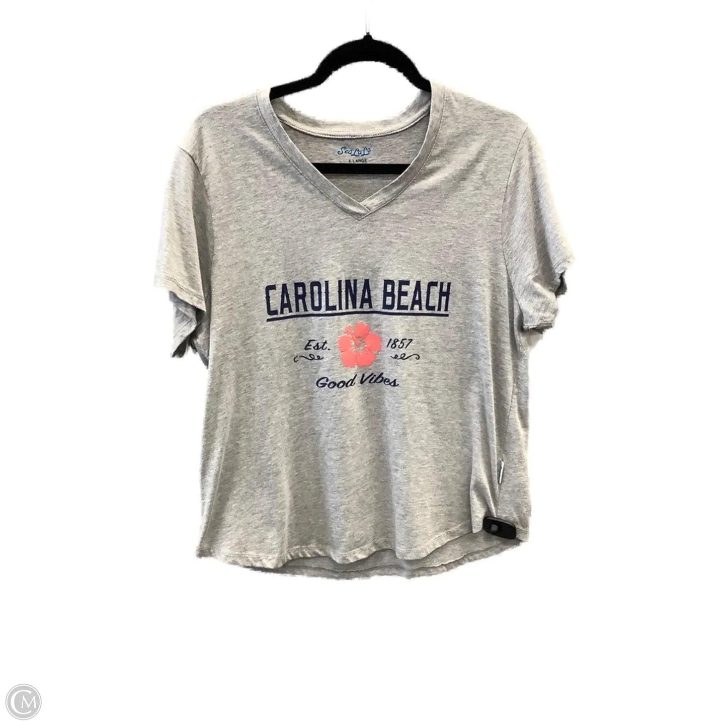 Top Short Sleeve By Clothes Mentor In Grey, Size: Xl