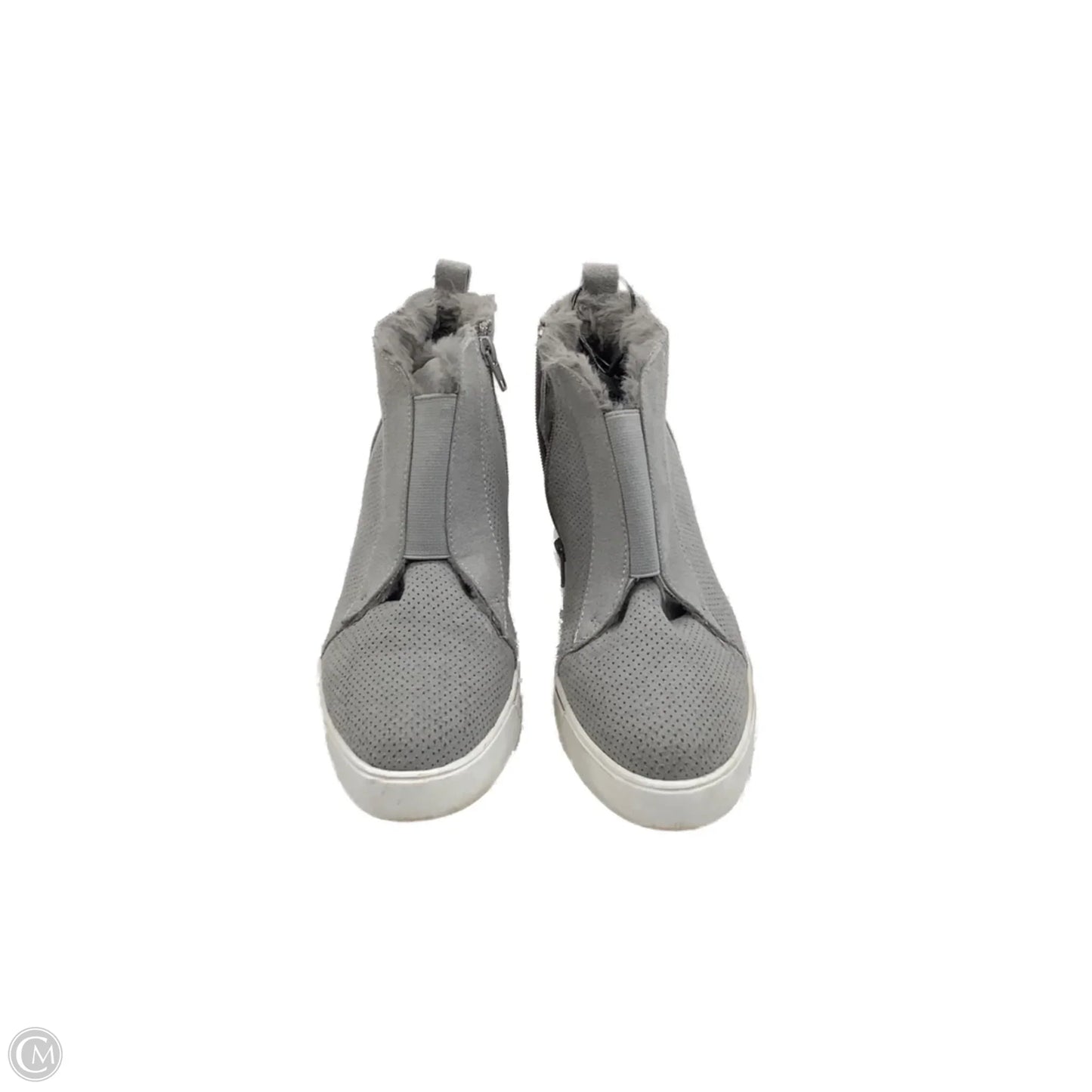 Boots Ankle Flats By Clothes Mentor In Grey, Size: 7.5