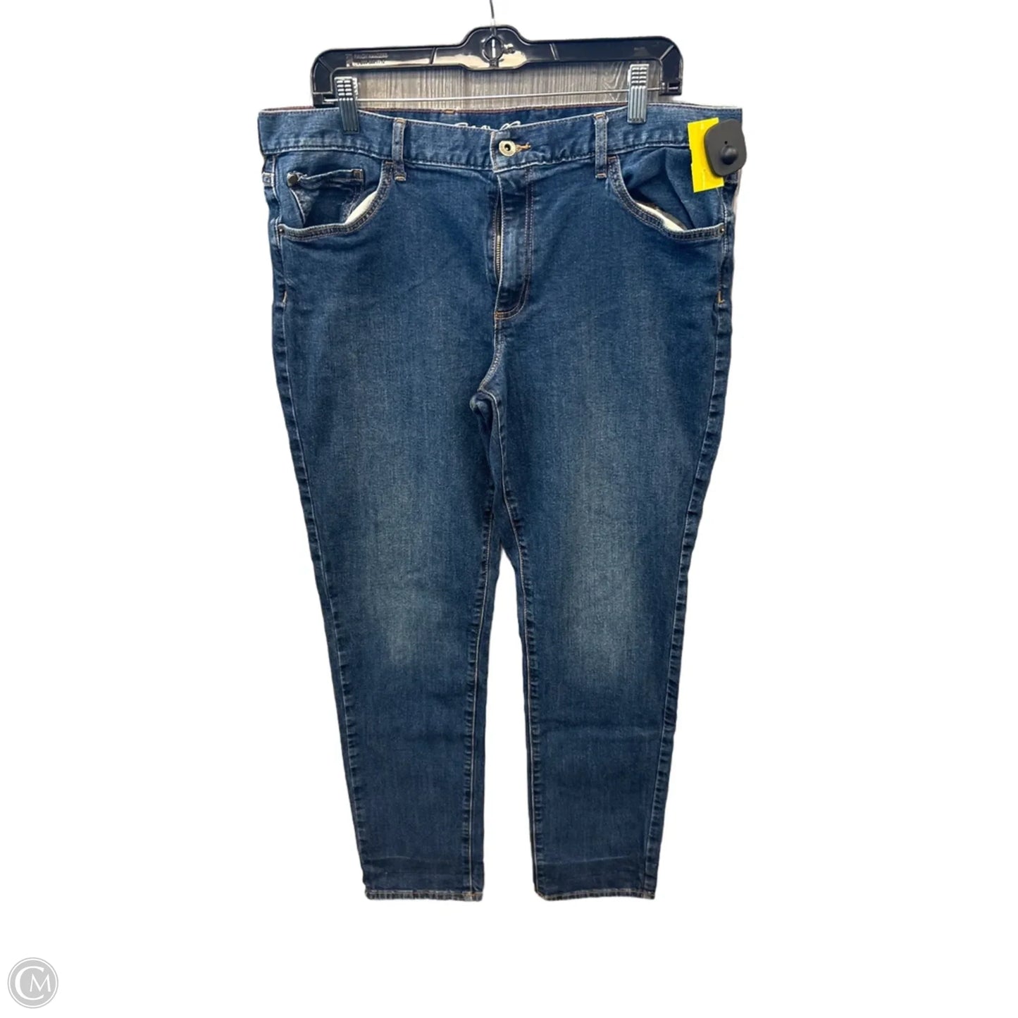 Jeans Straight By Eddie Bauer In Blue Denim, Size: 14