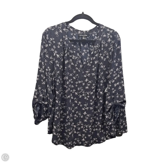 Top Long Sleeve By 41 Hawthorn In Blue, Size: Xxl