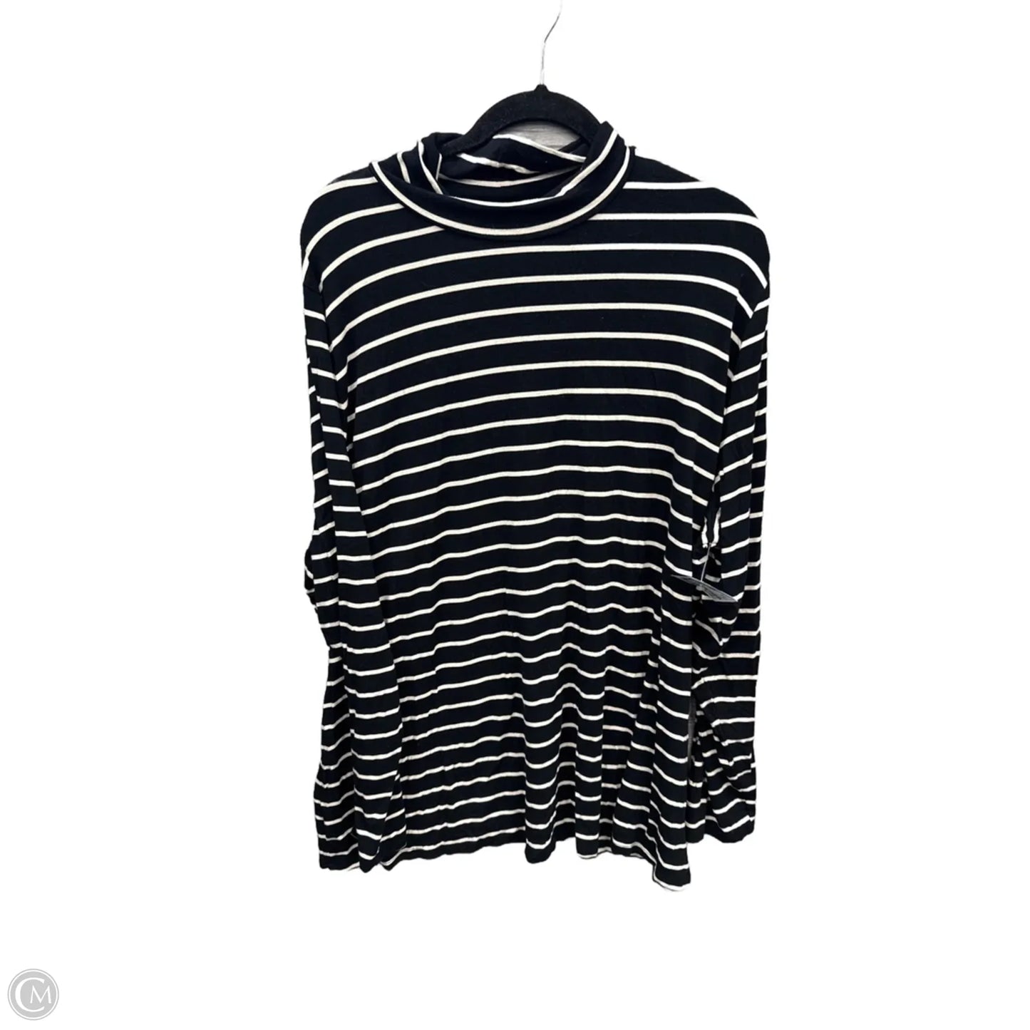 Top Long Sleeve By Ava & Viv In Striped Pattern, Size: 3x