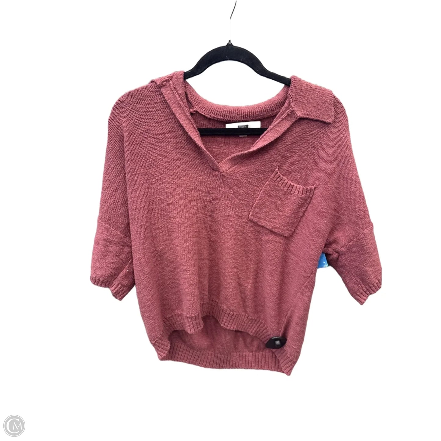 Top Short Sleeve By Loft In Pink, Size: L