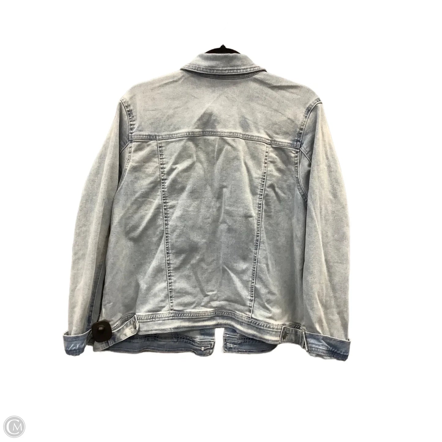 Jacket Denim By Baccini In Blue Denim, Size: 1x