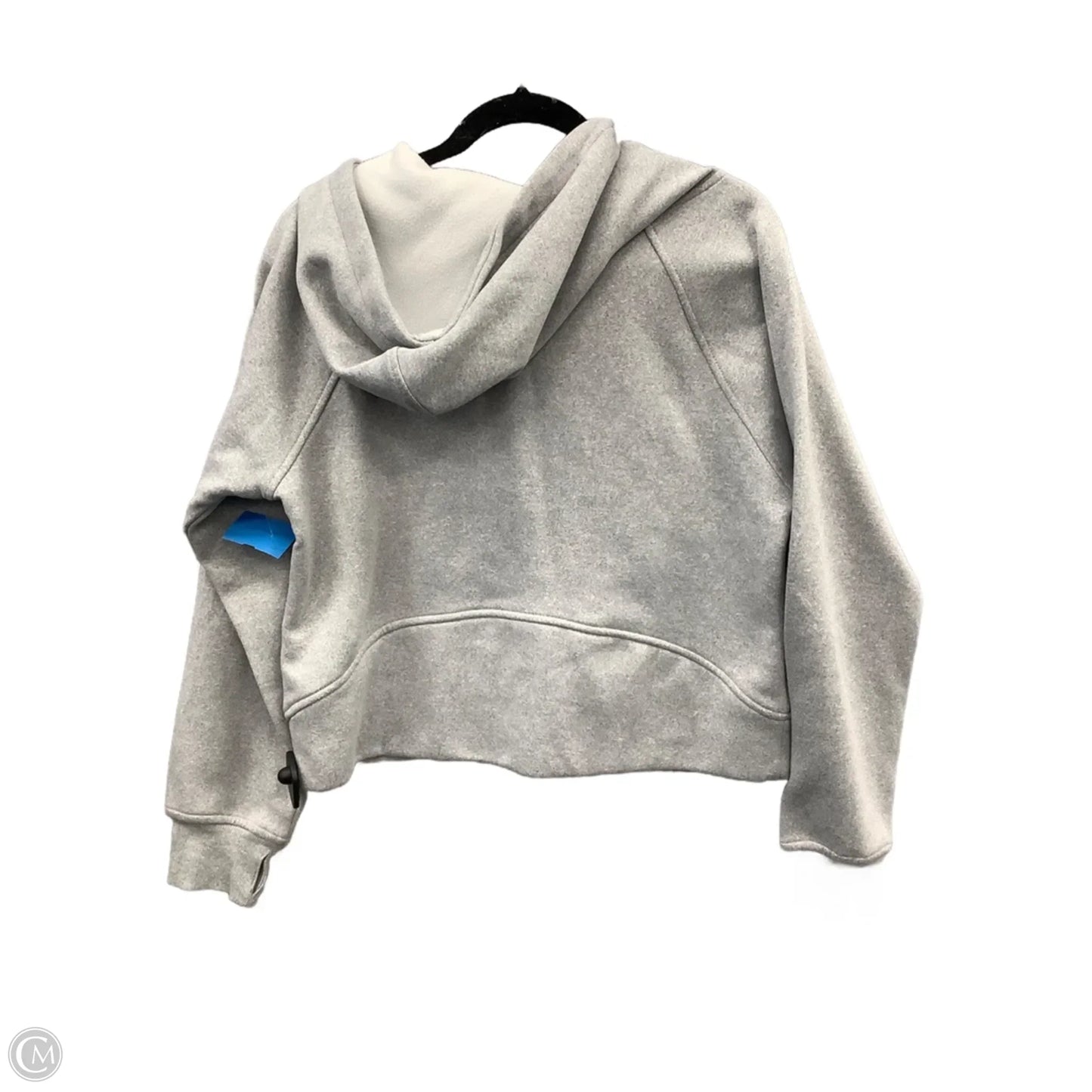 Athletic Top Long Sleeve Hoodie By Clothes Mentor In Grey, Size: M