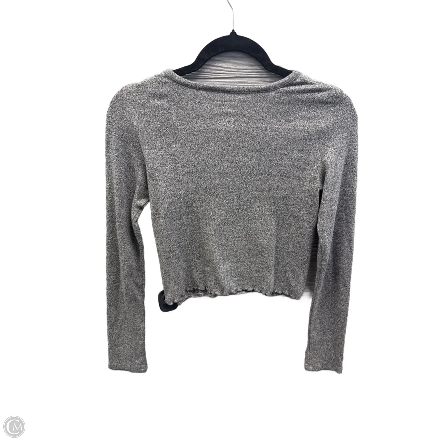 Top Long Sleeve By American Eagle In Grey, Size: Xs