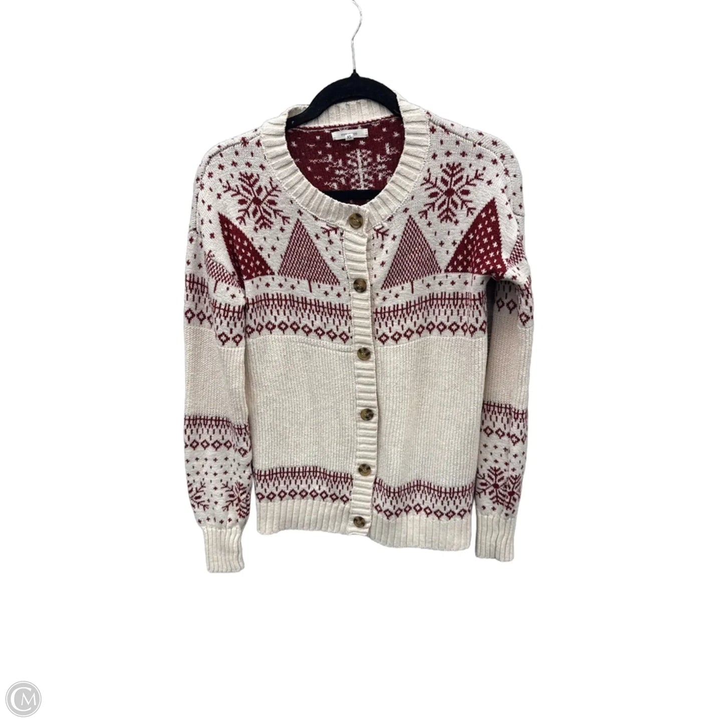 Sweater Cardigan By Maurices In Pink & Red, Size: Xs