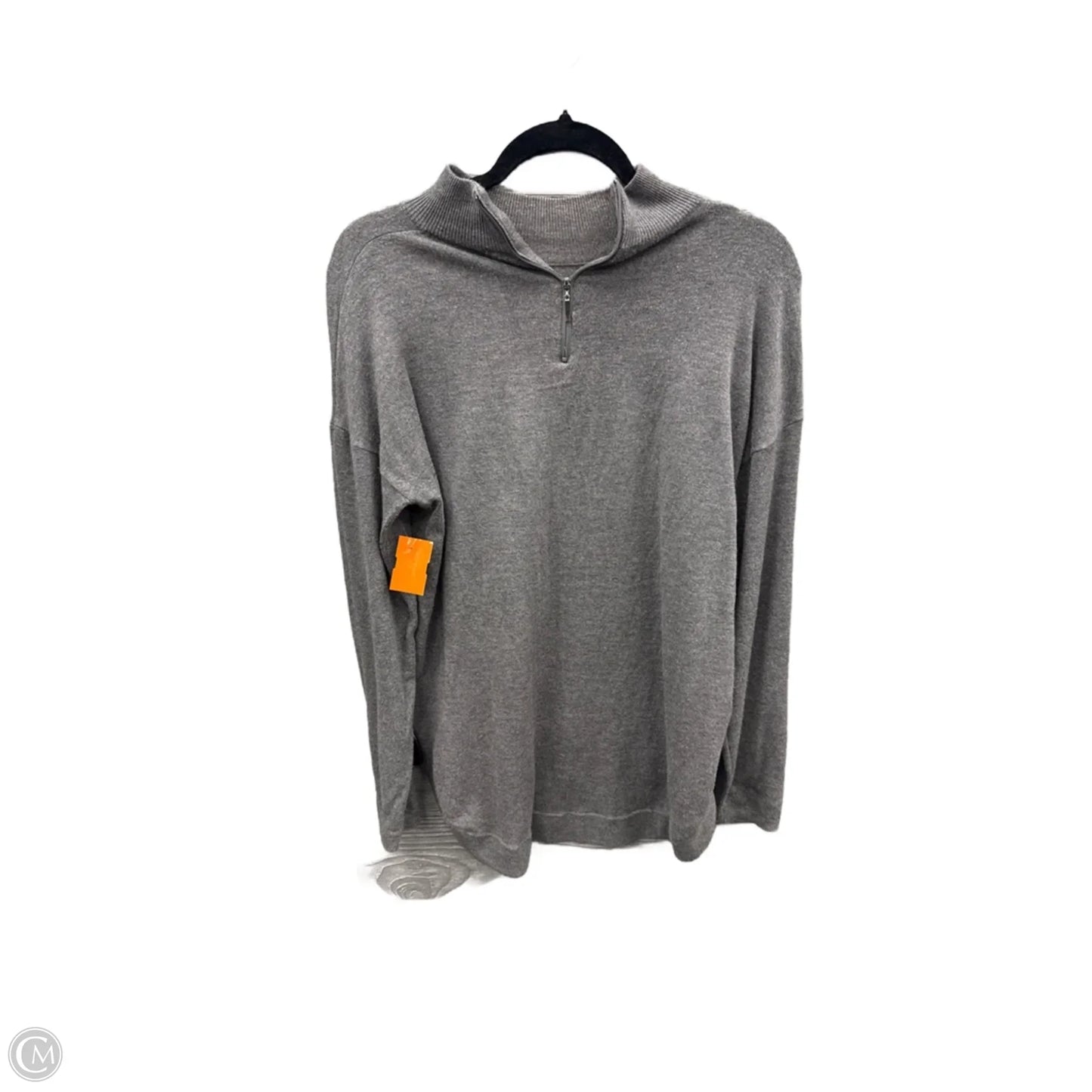 Top Long Sleeve By Cyrus In Grey, Size: L