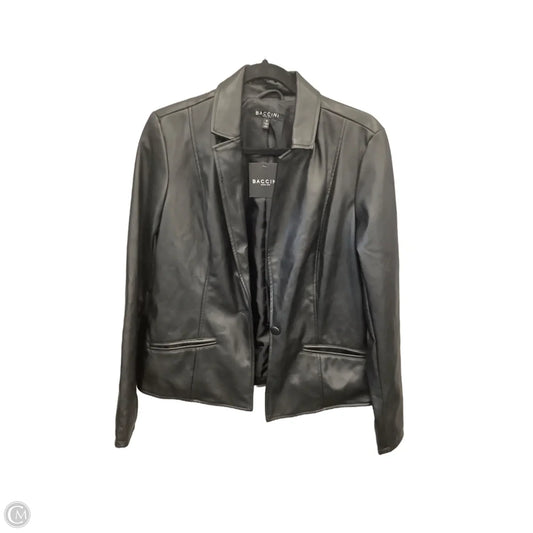 Jacket Leather By Baccini In Black, Size: M