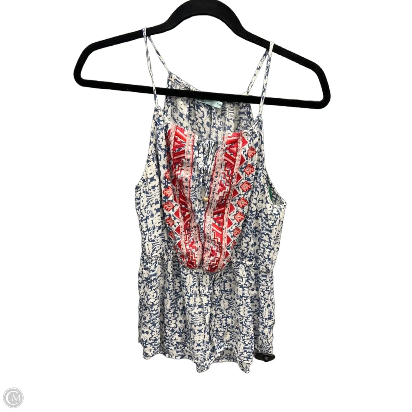 Top Sleeveless By Maurices In Blue & White, Size: M