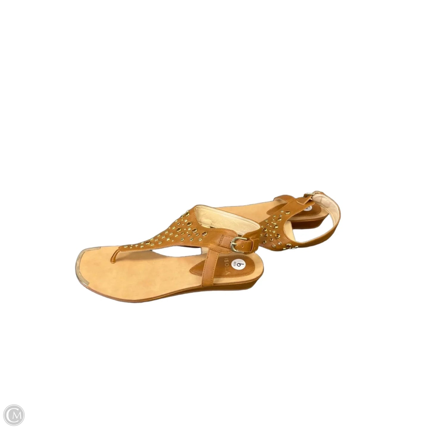Sandals Flats By Isola In Brown, Size: 9